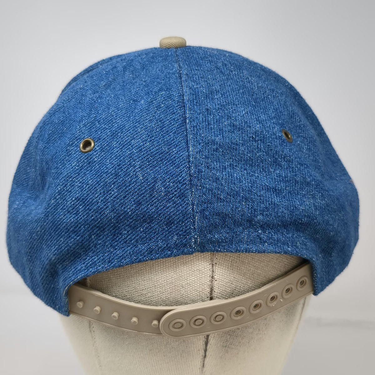 K-Products Snapback Hat Blue Beige OS Hilleshog Sugarbeet Seed Denim Vintage