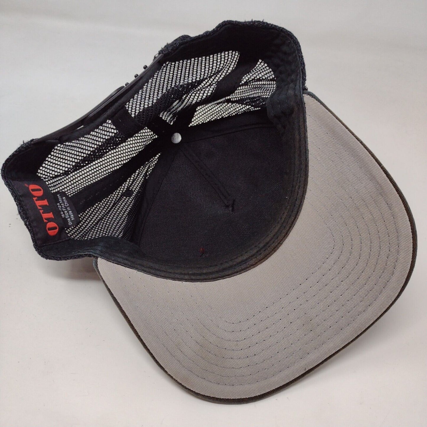 Salmon River Brewery Snapback Trucker Hat Black OSFM Mesh Back Otto