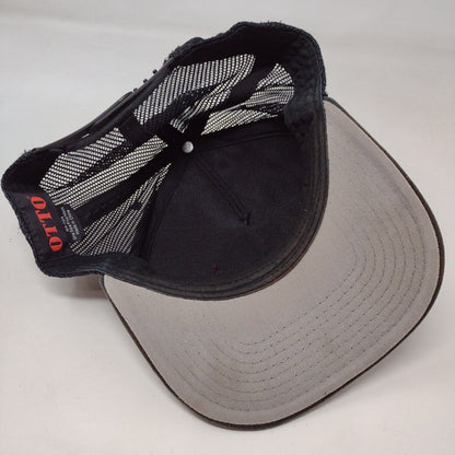 Salmon River Brewery Snapback Trucker Hat Black OSFM Mesh Back Otto