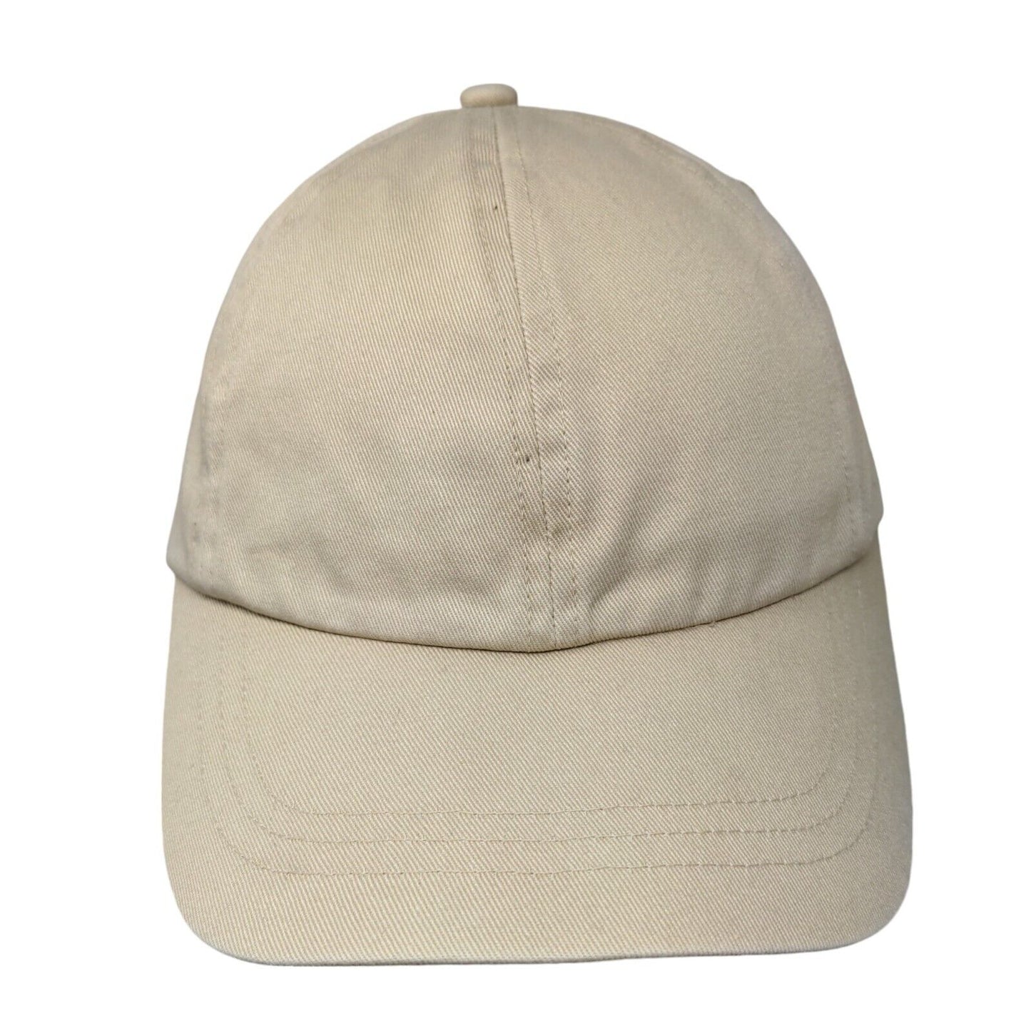 Unbranded Slideback Hat Solid Tan One Size Adjustable Blank 6 Panel