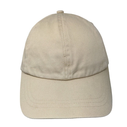 Unbranded Slideback Hat Solid Tan One Size Adjustable Blank 6 Panel