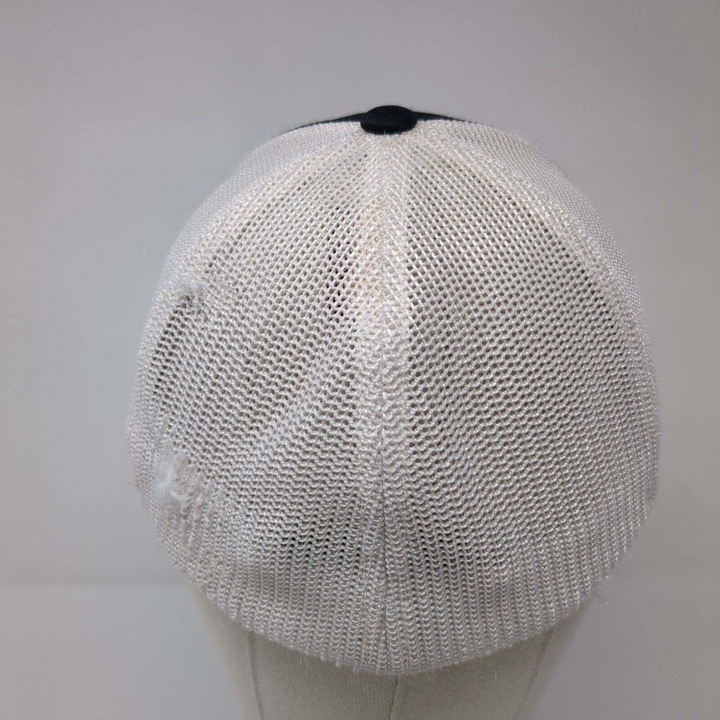 Pacific Headwear Fitted Mesh Back Trucker Hat Black 6 7/8-7 3/8 Colorblock