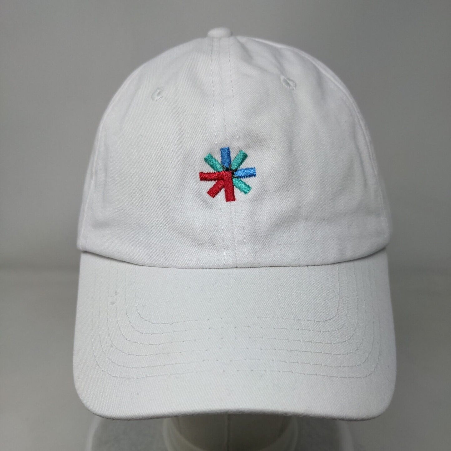 Apollo USA Slideback Hat White One Size Adjustable Embroidered Vented Holes