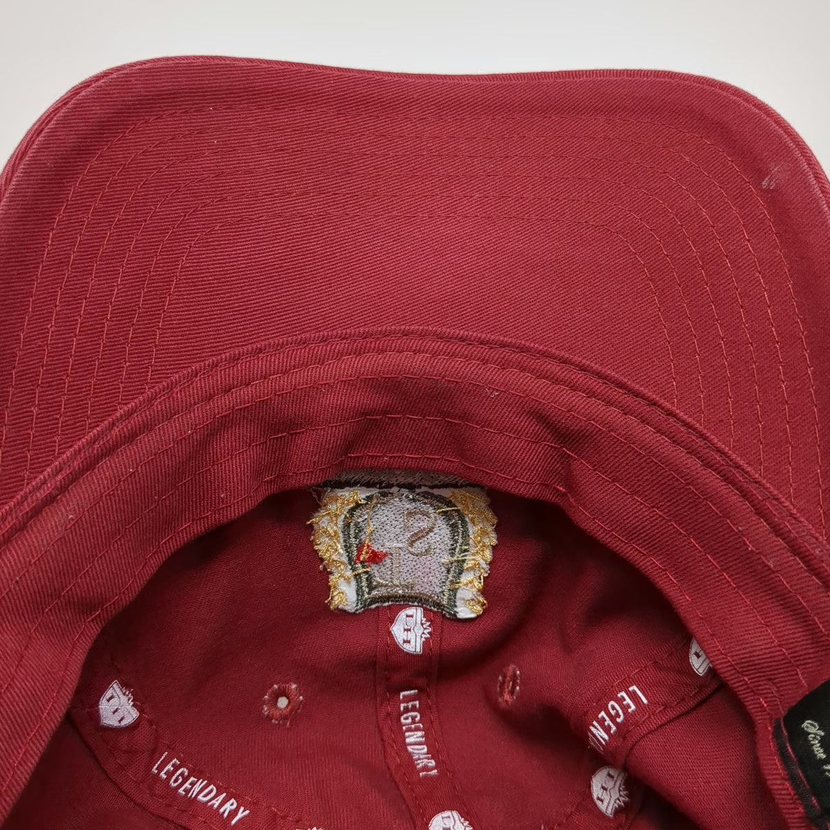 Legendary Baseball Cap Red One Size Timber Stone Golf Course Hat Slideback