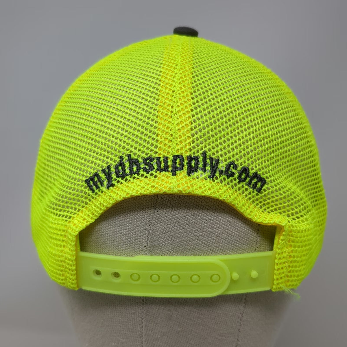 Buck's Bags D&B Supply Trucker Hat Gray Yellow One Size Western Horse Graphic