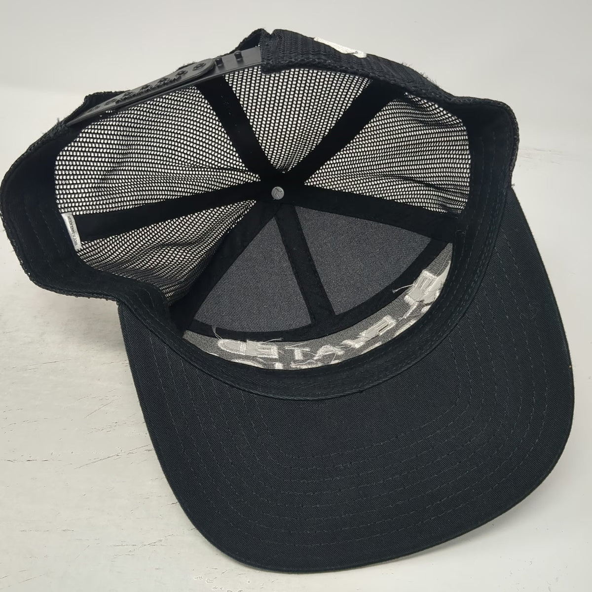Richardson Trucker Hat Black OSFM Elevated Hydration Snapback Mesh White Drop