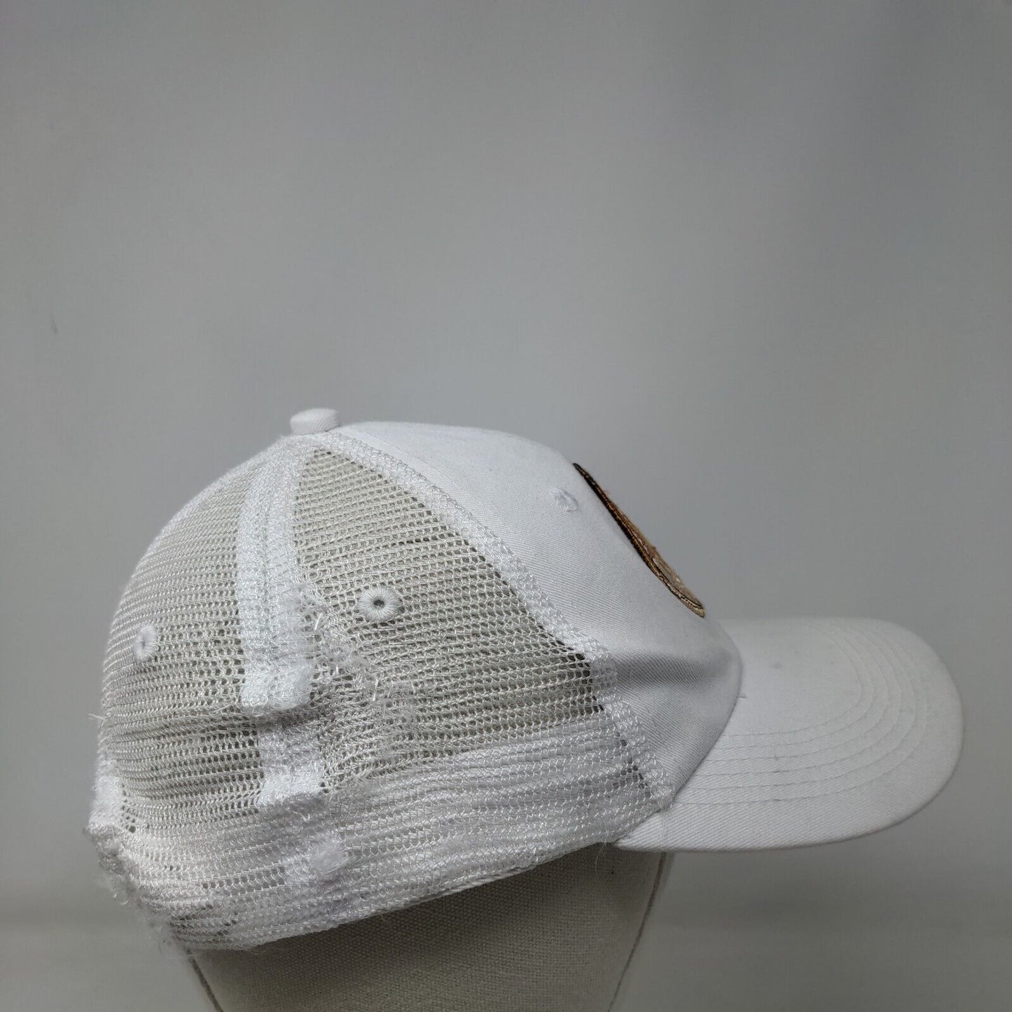 Waffle Monkey Bonita Beach Snapback Hat White OS Adjustable Mesh Back Adams