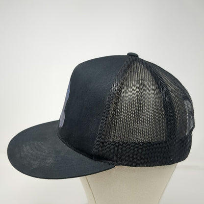 Santa Cruz Trucker Hat Black One Size Mesh Back Snapback Blue Red Screaming Hand