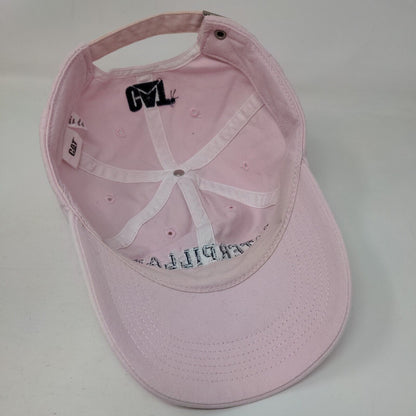 Caterpillar Strapback Hat Pink One Size Embroidered Adjustable 6 Panel