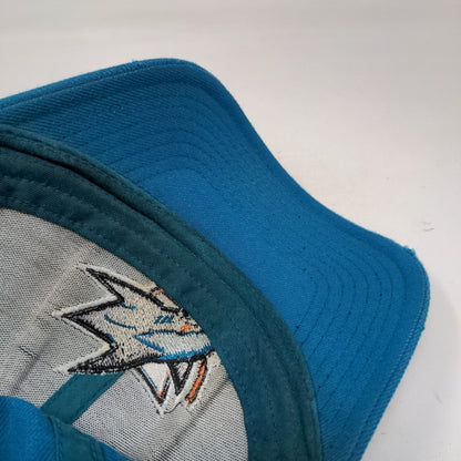 Reebok NHL Strapback Hat Blue OSFA San Jose Sharks Embroidered Logo