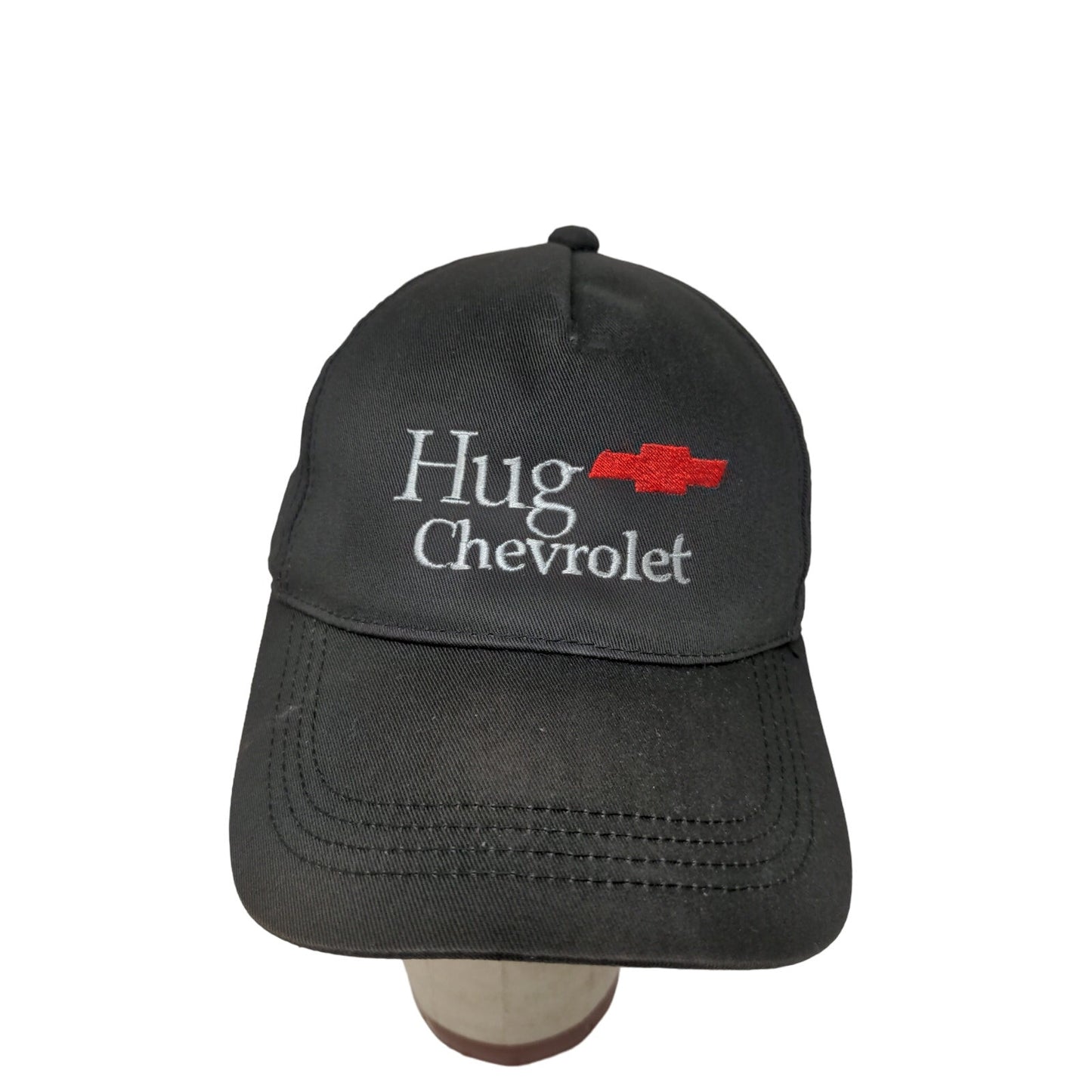 Hug Chevrolet Snapback Hat Black OSFM Embroidered Logo & Spell Out