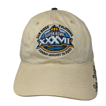San Diego California Super Bowl XXXVII Slideback Hat Tan OSFA Reebok