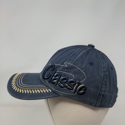 Classic Slideback Hat Blue One Size Embroidered Adjustable 6 Panel