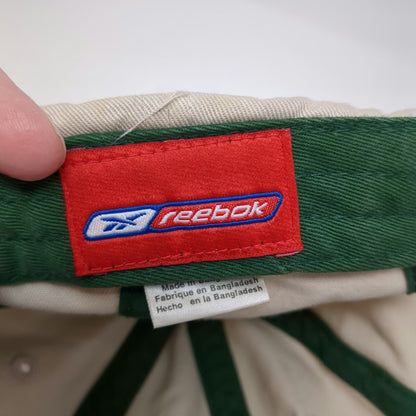 Reebok Green Bay Packers NFL Hat Tan One Size Cap Green Yellow Elastic Back Logo