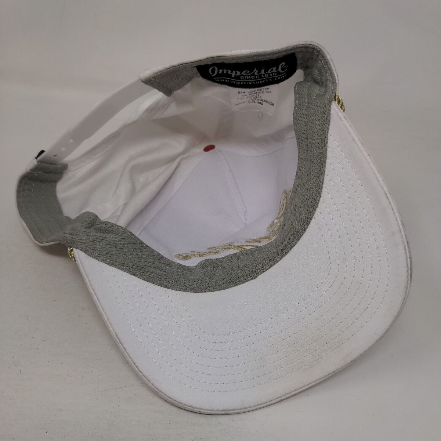 San Jose Snapback Hat White OSFA Adjustable Embroidered Rope 6 Panel Imperial