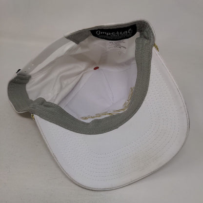 San Jose Snapback Hat White OSFA Adjustable Embroidered Rope 6 Panel Imperial