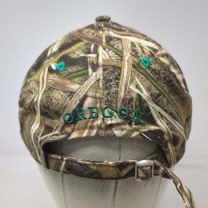 Oregon Ducks NCAA Signatures Cap Green Brown Camo One Size Slideback Logo Hat