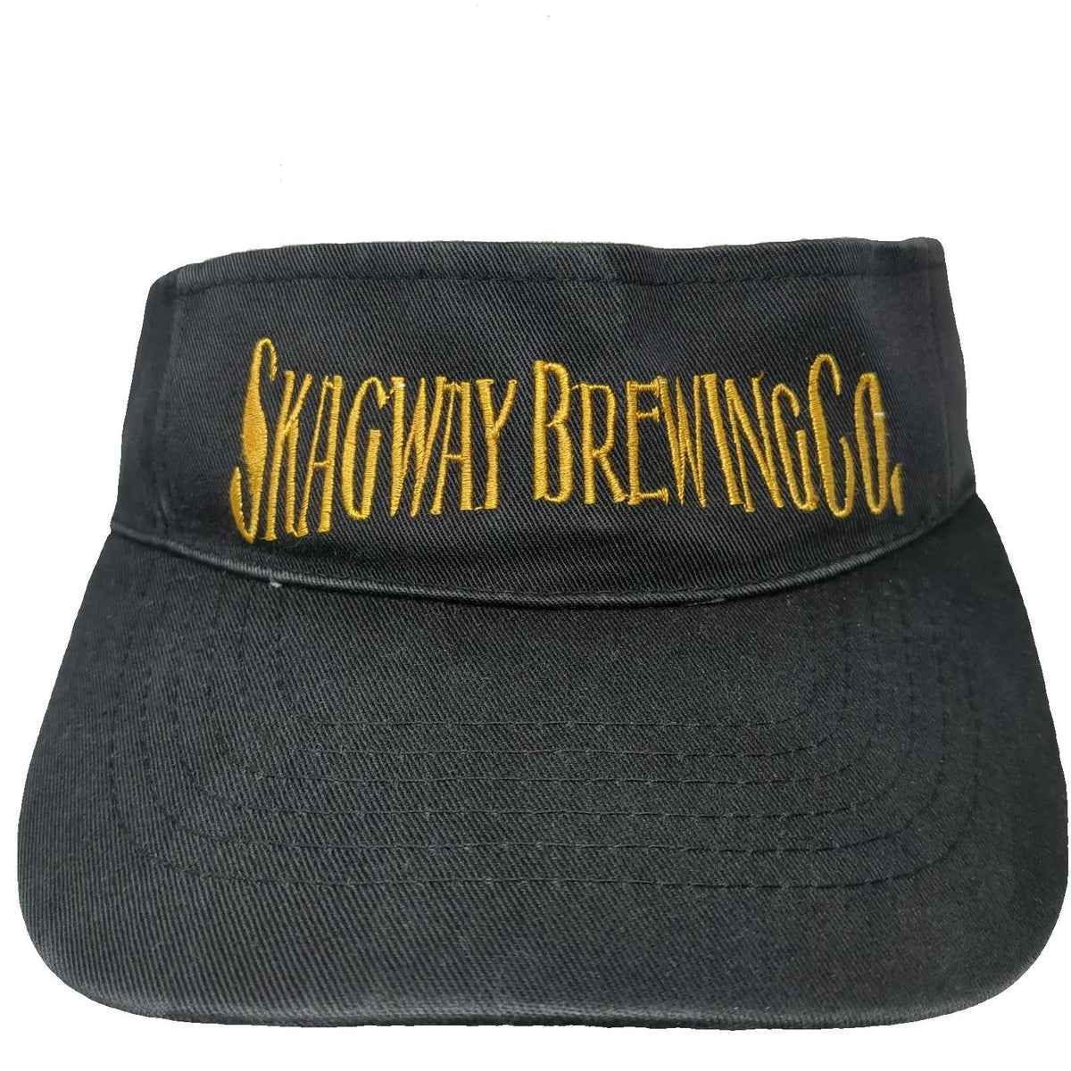 Corrington's Visor Black One Size Skagway Brewing Co Embroidered Brewery Hat