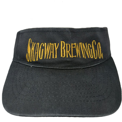 Corrington's Visor Black One Size Skagway Brewing Co Embroidered Brewery Hat