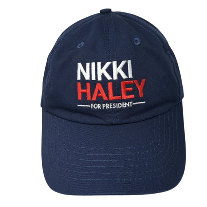 Nikki Haley For President Snapback Hat Blue One Size Adjustable Embroidered