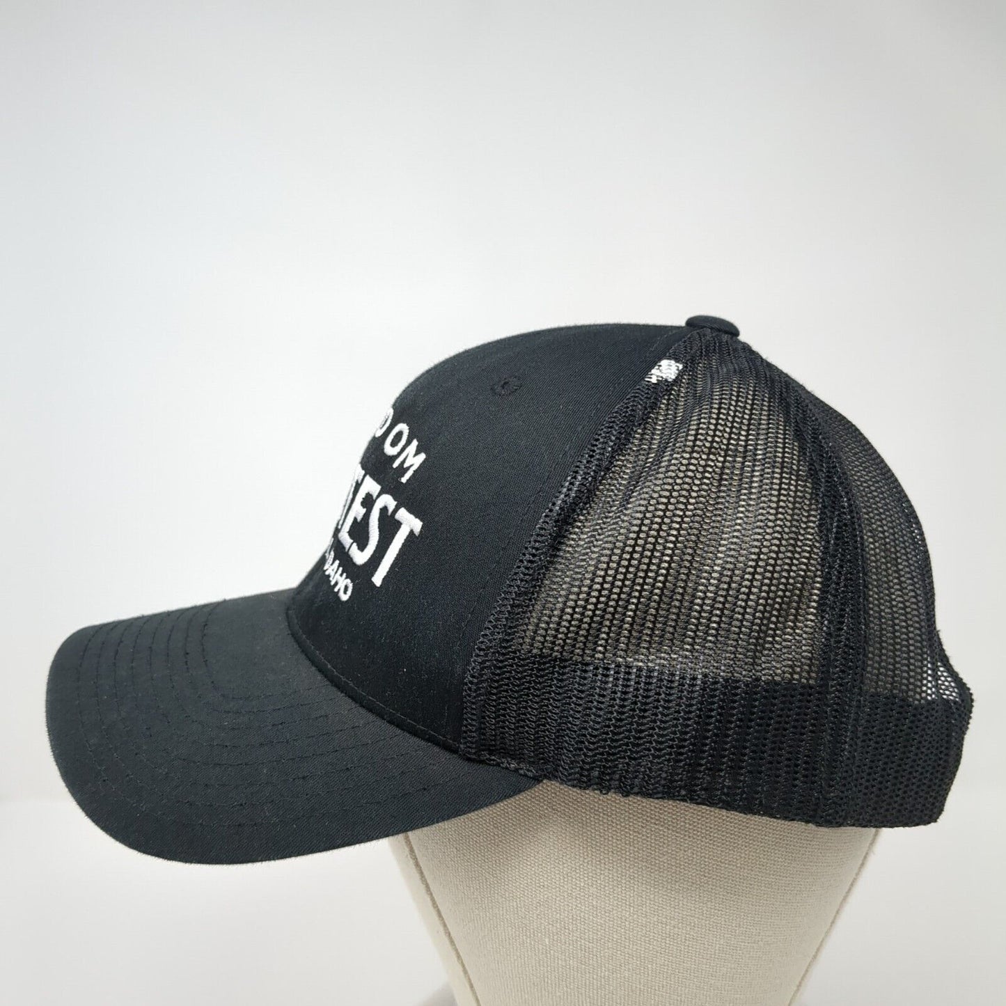 Freedom Brewfest Caldwell Idaho Snapback Trucker Hat Black OSFA Mesh Back