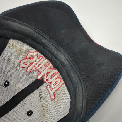 Bio-Domes Slipknot Baseball Cap Blue Red M Band Stretch Fit Graphic Logo Hat