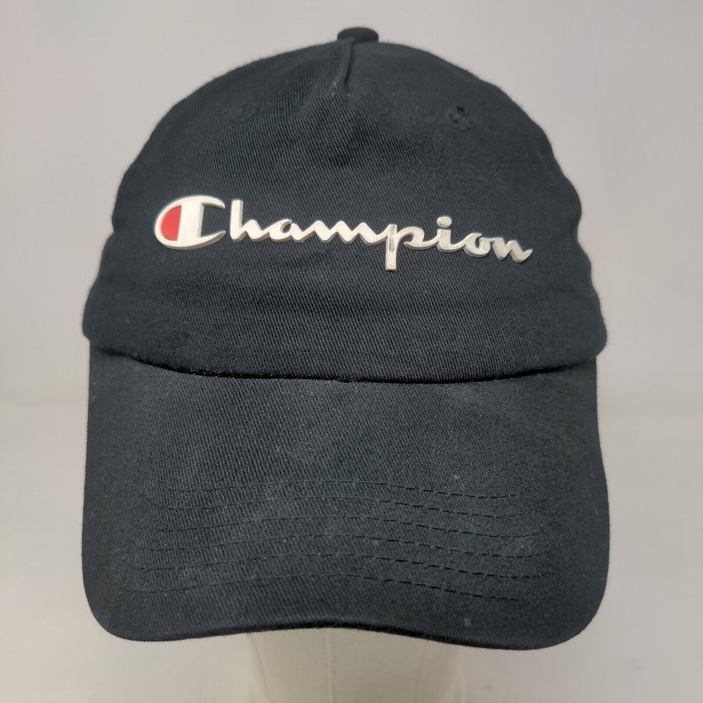 Champion Men's Slideback Hat Embroidered Logo Black Size OSFA