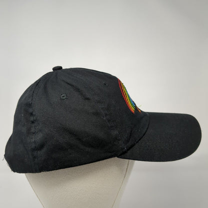 Rainbow Love Snapback Hat Black One Size Adjustable Solid Embroidered