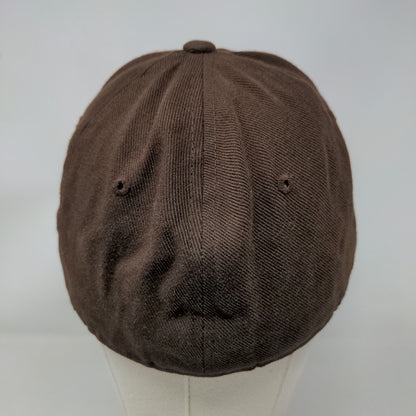 Hatco Fitted Hat Brown 7 1/4 Premium Original Fit 6 Panel Solid Blank