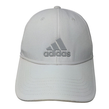 Adidas Strapback Hat White One Size Adjustable Vented Holes 6 Panel