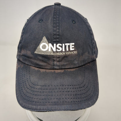 Onsite Energy Services Slideback Hat Blue One Size Adjustable Embroidered Cotton