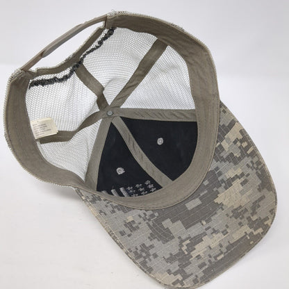 USA Flag Snapback Trucker Hat Camouflage One Size Adjustable Patriotic Mesh Back