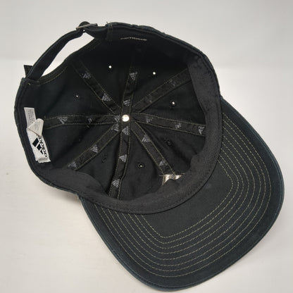 Adidas Slideback Hat Black Embroidered Logo 100% Cotton One Size Adjustable