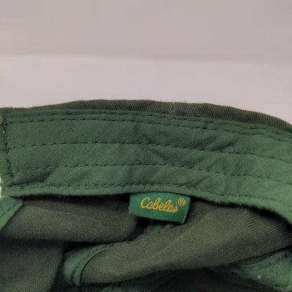 Cabela's Slideback Hat Green OSFM Adjustable Embroidered Logo Vented Holes