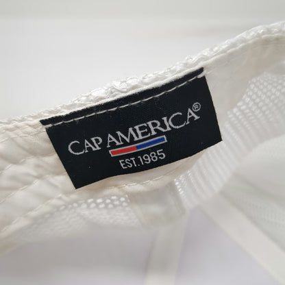 Cap America Trucker Hat White One Size Patron Tequila Bee Additive Free Snapback