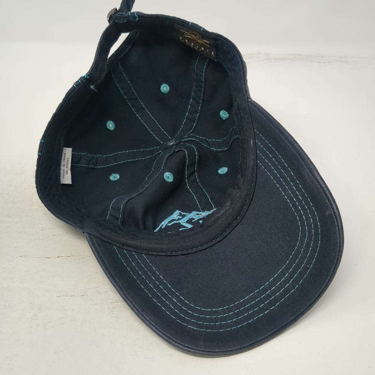 Prairie Mountain Baseball Cap Blue One Size Alaska Last Frontier Acid Wash Hat