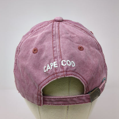 Cape COD Massachusetts Slideback Hat Red OS Adjustable Embroidered Patriotic