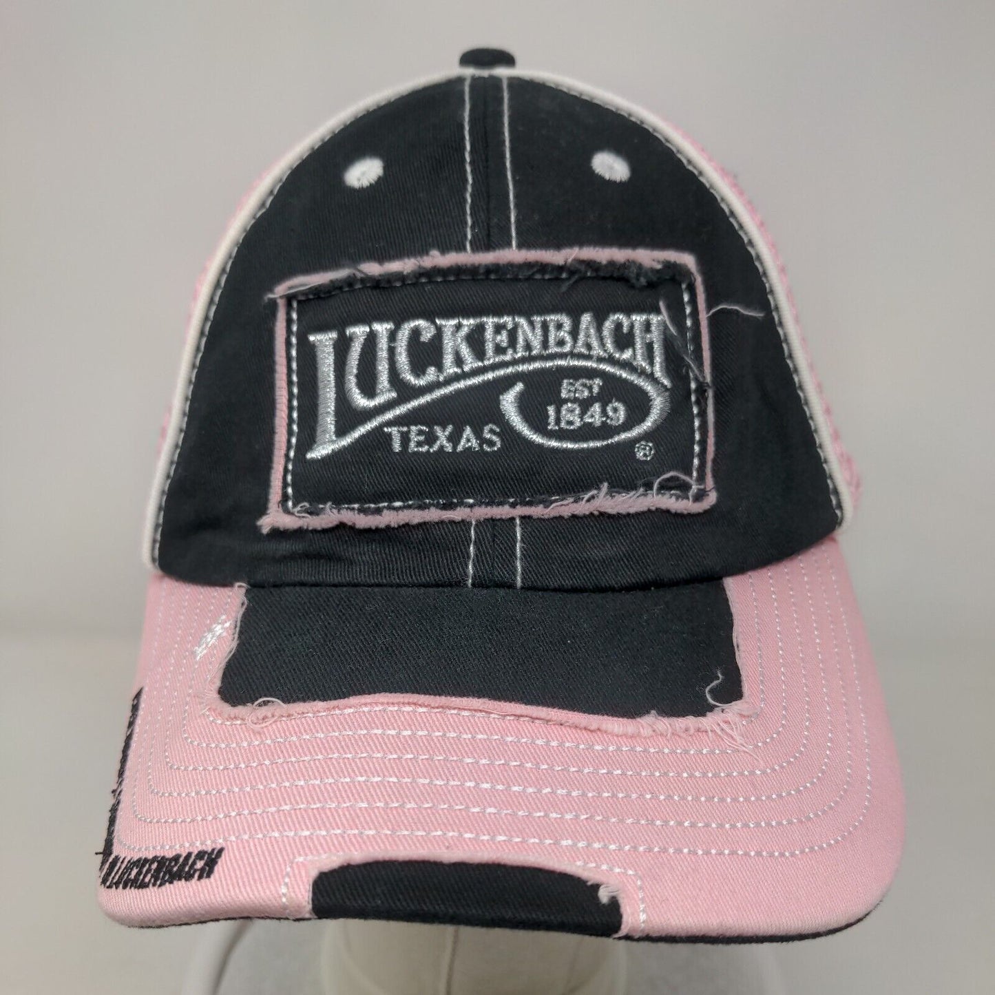 Luckenbach Texas Strapback Mesh Back Trucker Hat Multi OSFM Colorblock