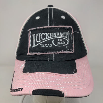Luckenbach Texas Strapback Mesh Back Trucker Hat Multi OSFM Colorblock