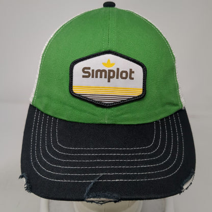 K-Products Baseball Cap Green OSFM Simplot Patch Mesh Back Strapback Trucker Hat