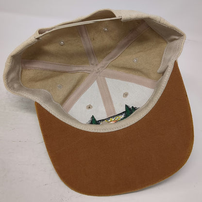 America's Legend Boise Cascade Snapback Hat Beige One Size Suede Brim Deer Fish