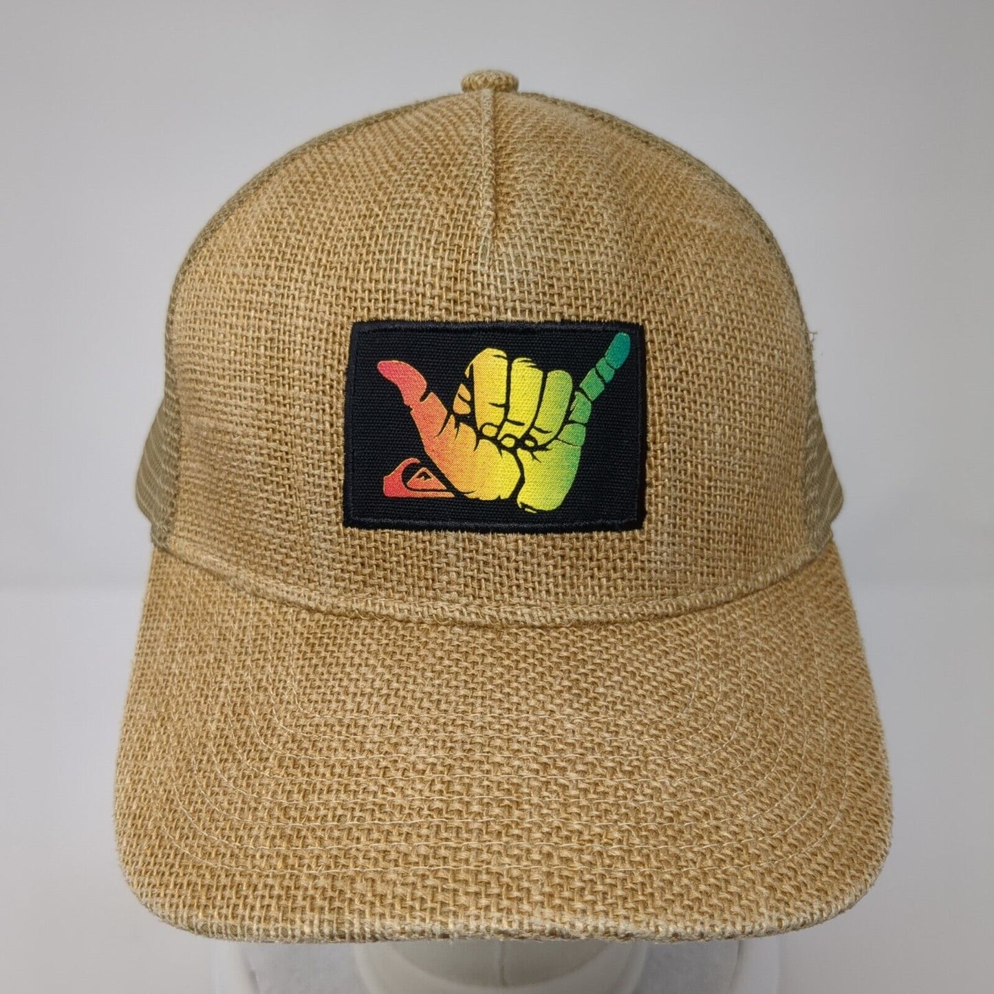 Hang Loose Snapback Mesh Back Trucker Hat Tan One Size Quiksilver