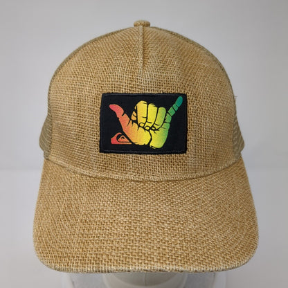 Hang Loose Snapback Mesh Back Trucker Hat Tan One Size Quiksilver