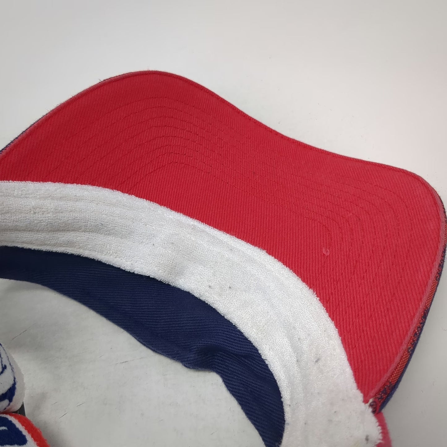 New York Rangers NHL Drew Pearson Visor Hat Blue Red White One Size Lady Liberty