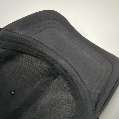 A New Day Baseball Cap Black One Size Imitation Leather Elastic Strapback Hat