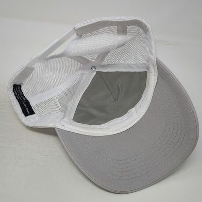 Rong Jun Trucker Hat Gray White One Size American Flag Mesh Snapback Adjustable
