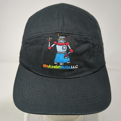 District 5 Panel Black One Size Hat Robot WeAssistBots LLC Graphic Cotton Strap