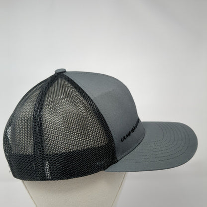 Camp Ida-Haven Snapback Mesh Back Trucker Hat Gray One Size Adjustable