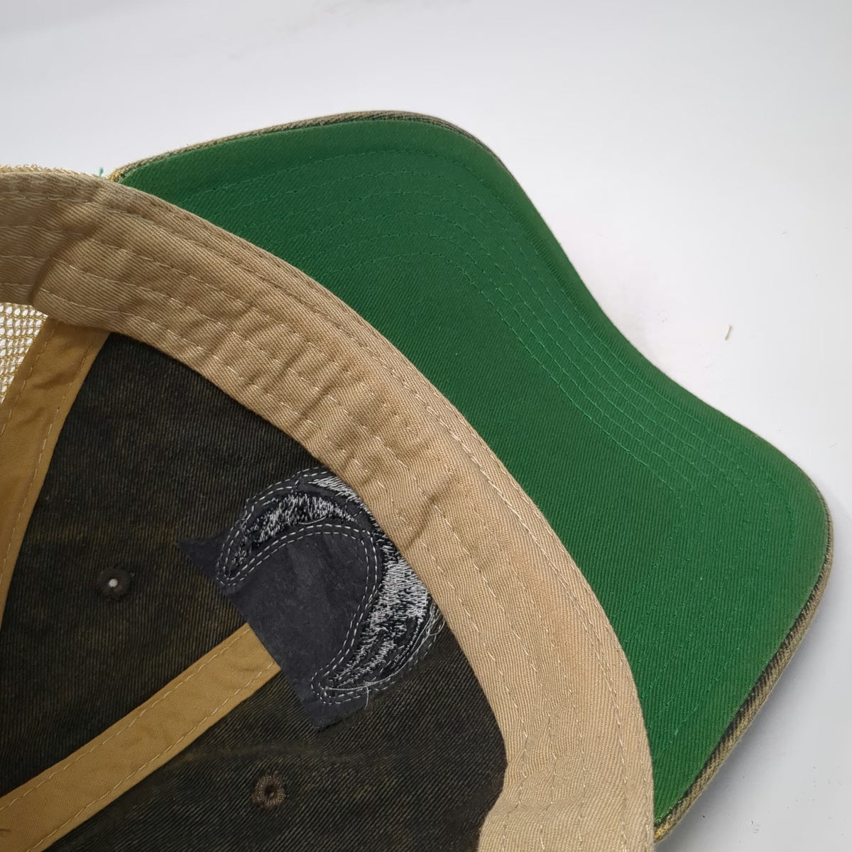 Legacy Trucker Hat Black Beige One Size Mesh Green Underbrim Guardian Snapback