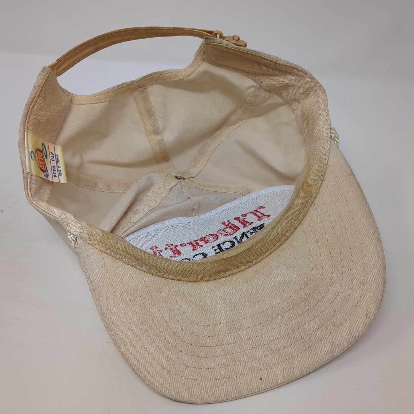 Tiberti Fence Co. Baseball Cap Beige One Size Adjustable Embroidered Rope Otto